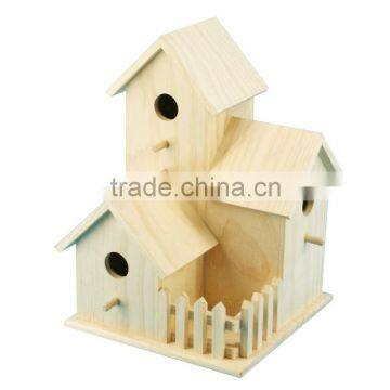 2016 wholesale garden small wood crafts bird house