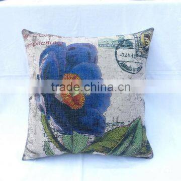 Popular Polychrome Digital Printed Cotton Linen Cushion Cover