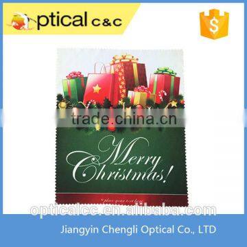 microfiber digital printing cleaning cloth for Christmas