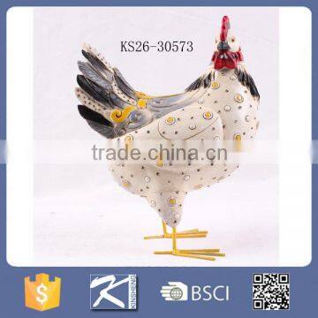 New Products Resin Rooster & Chicken Animals garden decoration for sale