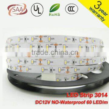 60leds/m smd3014 flexible led tape with CE RoHS