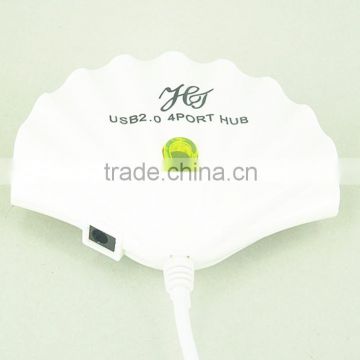 Shell-designed 4-port usb 2.0 hub funny usb hub