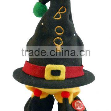 hot sale walking and singing with lihting witch hat for halloween gifts