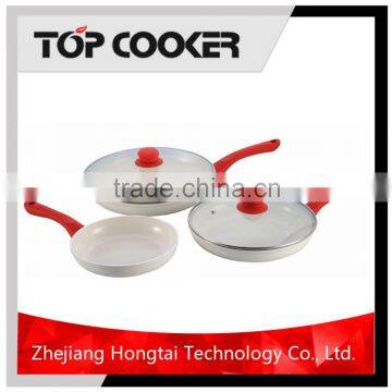 5pcs Aluminum forged Italy ceramic coating fry pan