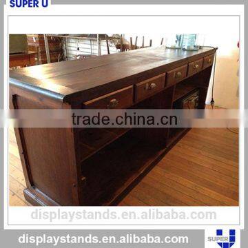 Retail Shop Wood Counter Display Modern Clothing Store Display Counter photo-4
