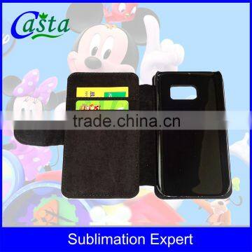 Factory Direct Sale Blank Sublimation Mobile Phone Holster Litchi Grain Sublimation Phone Cover for Samsung Galaxy S7