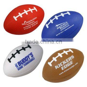 Promotional Small Football printed pu stress ball, cheap pu foam stress ball