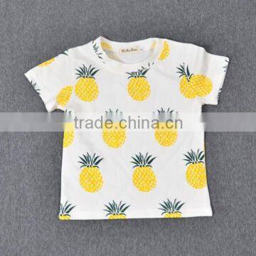 Wholesale Baby Summer Cute Short Sleeve Pineapple Pineapple Print T-shirt For Baby