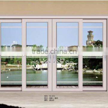 Decorative tempered glass wooden door and window