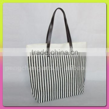 The black stripe handbag with polyester bag hot sale