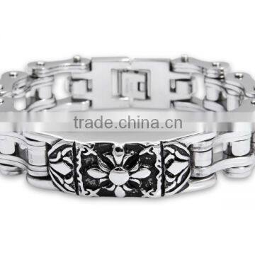 YM062 316L high polish high quality stainless steel motorcycle chain link bracelet