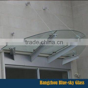 6+0.76+6mm laminated frameless glass shed
