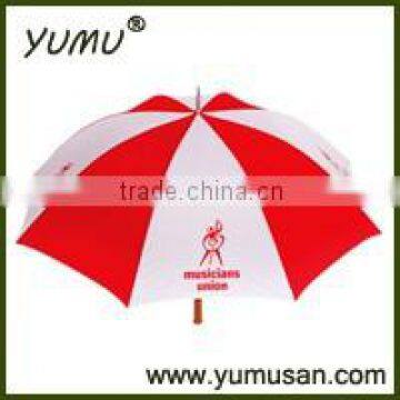 Cheap Promotional Umbrella with Wood Handle