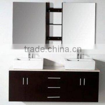 Luxury Modern style double sink bathroom cabinet