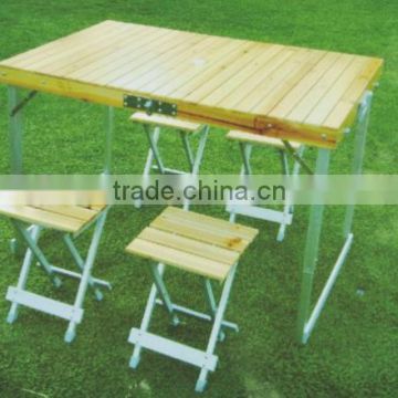 Outdoor Foldable Wooden Picnic Table Beach Table Camping Table