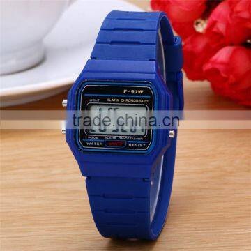 LED plastic F91W digital odm watch silicon watch