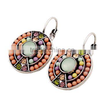 Fashion Earring Jewelry Best Sale Seed Bead Shinney Gemstone Hoop Earring Fashion Jewelry photo-2