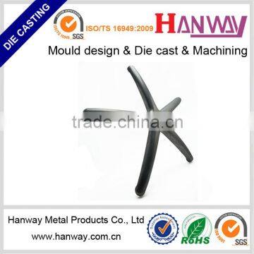 Guangdong manufacture custom aluminum die cast furniture parts, aluminum die cast chair base