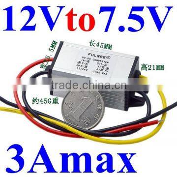 dc dc converter 12v to 7.5v boost power supply module waterproof with leading wire