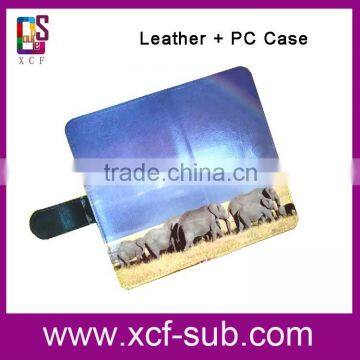 Blank Sublimation 3D Phone Cover flip sublimation Phone Case leather case for iphone