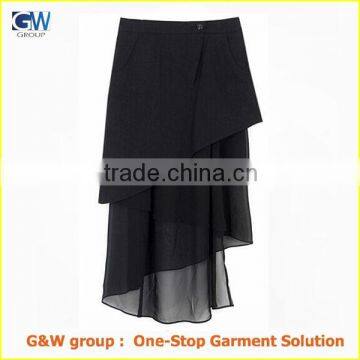 custom good quality latest model ladies chiffon skirt