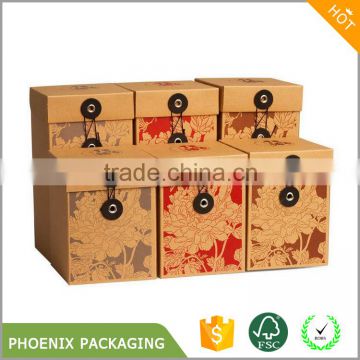 eco-friendly foldable kraft paper box,tea box,snacks packaging box