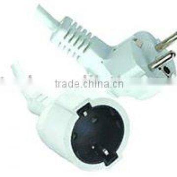 Extension cord 16A 250V VDE cable H05VV-F 3G1.0/1.5 white