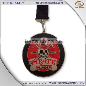 hot sale custom color filled medal with rbbon