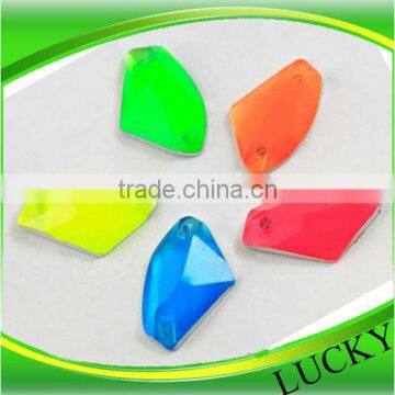 HOT SELL highest quality neon color sew on resin rhinestone resin stone