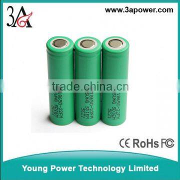 3.7v icr 18650 li-ion rechargeable battery samsung sdi 18650 2200mah