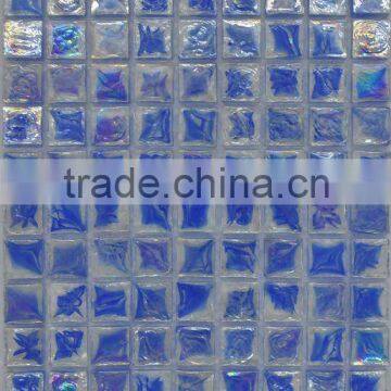 Y112 Blue color club collection reflective glass tile