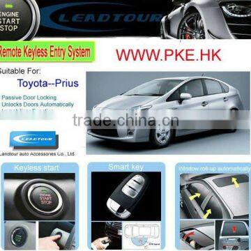 Passive Keyless Entry Car Alarm with Remote Control Engine Starer and Push Start Button System for Toyota Prius