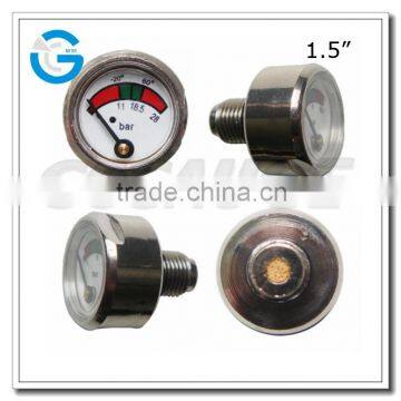High Quality Back Mount 25mm Fire Extinguisher Pressure Manometer
