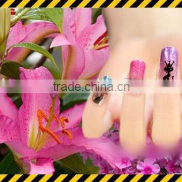 gorgeous led nail stickers-----with blue&pink&white shining nail art,nfc induction nail decor 2015