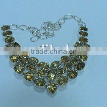 Silver Cittrin Necklace