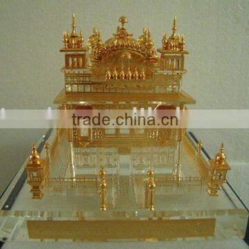 hot sale Crystal Golden Temple India Figurine