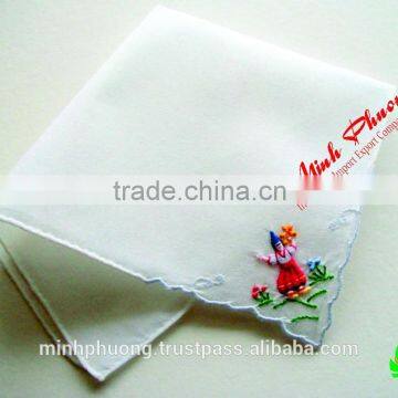 FLOWER DESIGN EMBROIDERY HANKERCHIEF CRAFTS