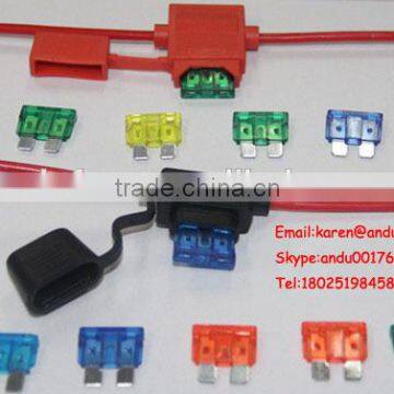 10/15/20/30A Amp Waterproof Car Auto In Line Blade Fuse Holder Fuses