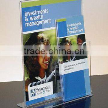 acrylic poster display with brochure holder