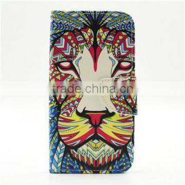 personalized animal design flip pattern PU leather case for samsung S6