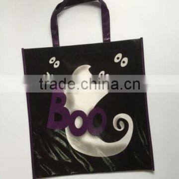 cotton shopping laminated bag for hallowmas with cheap price