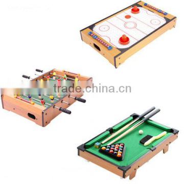 Best Combo Play Toy Table Set Including Mini Air hockey Soccer table and billiard table