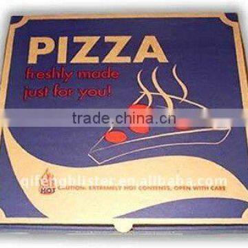 Hot food disposable kraft pizza box/different size disposable kraft pizza box with logo