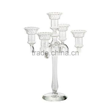 European-Style Living Room Table Decoration Five Crystal Glass Candle Holder