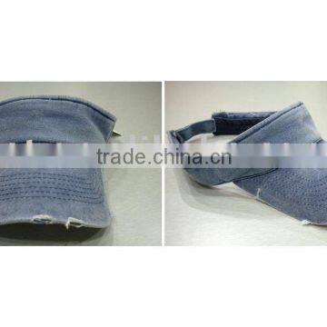 Denim sun visor cap