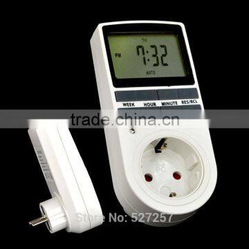 Practical Plug in Digital Programmable Timer Socket Switch 12/24h 7 Day Week EU Plug