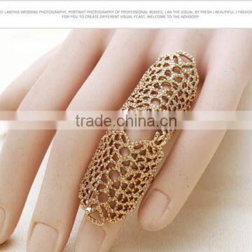 European and American Fashion Knuckle Simple Metallic Hollow Carved Ring photo-6