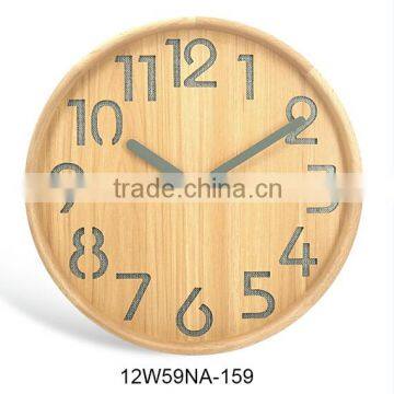 Engravered exclusive wooden wall clock for gift and household items