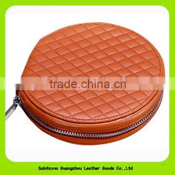 1503 Unique design custom leather CD bag for car promotion