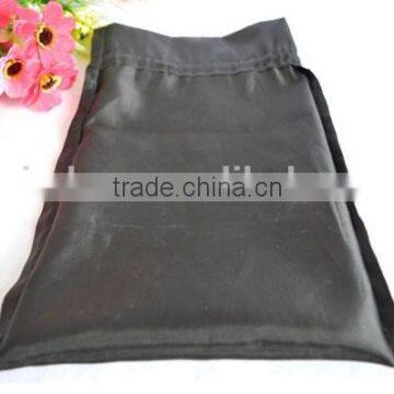 Satin black hair extension bag drawstring hair bag